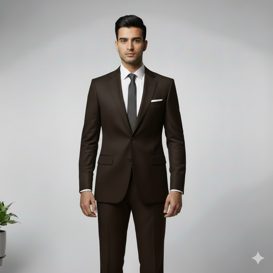 Mark one Chocolate brown suit