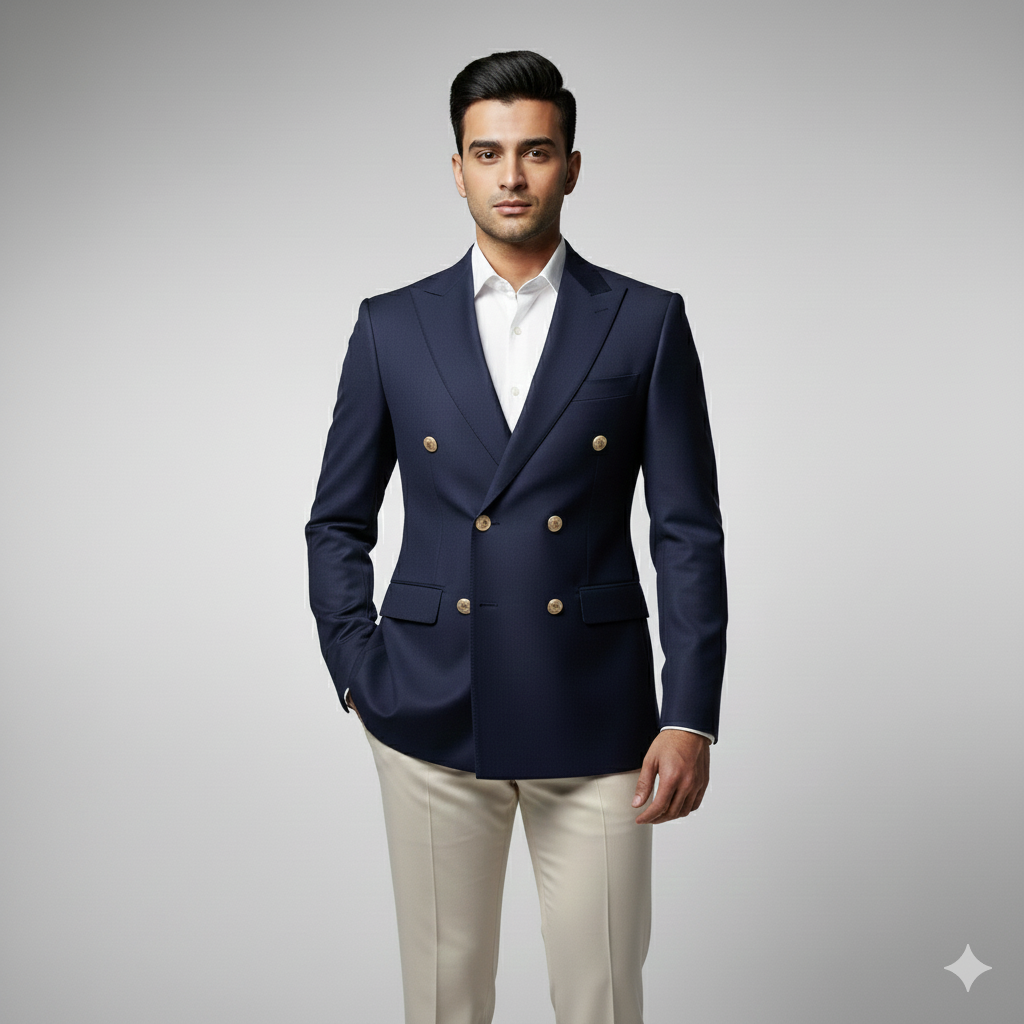 Mark one navy blazer