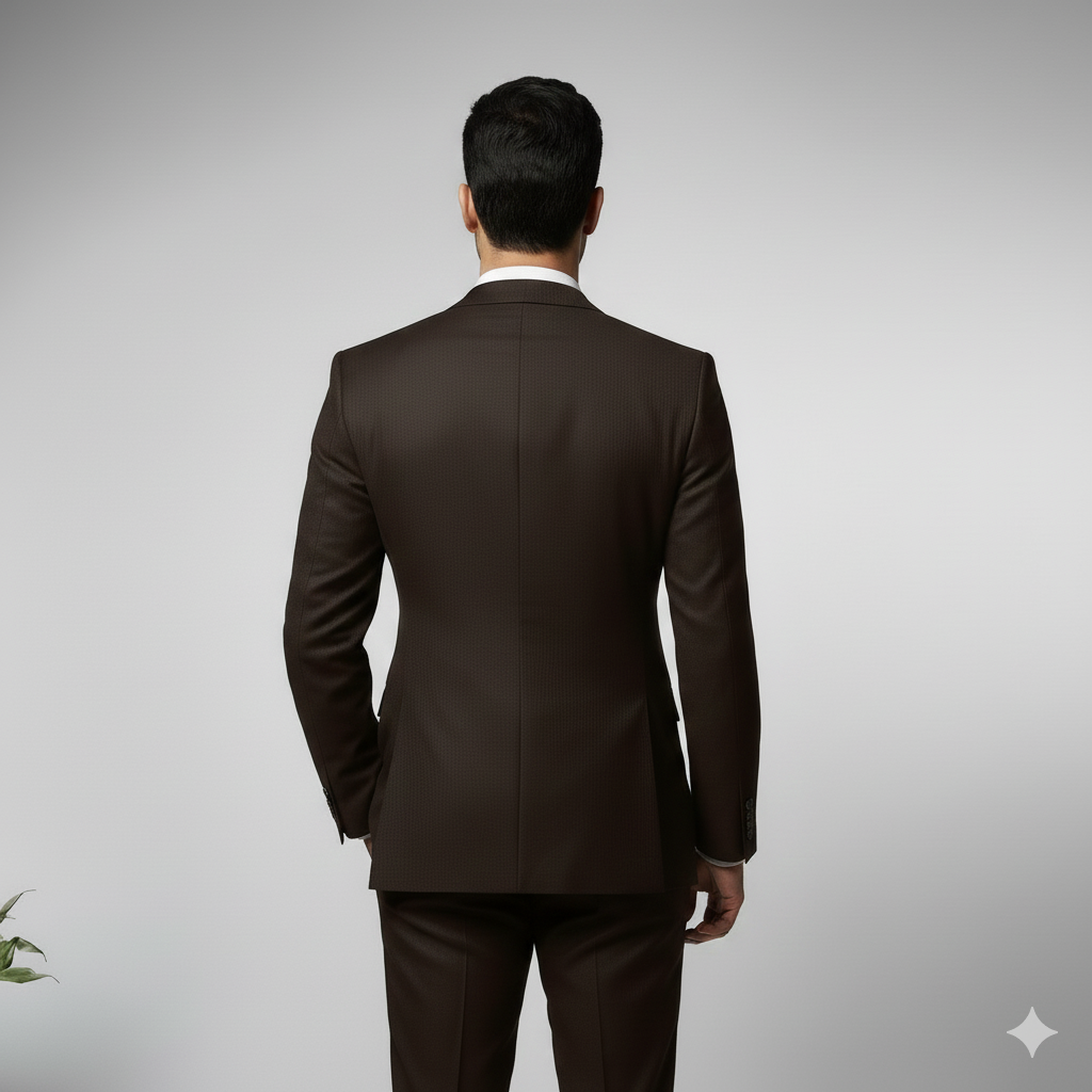 Mark one Chocolate brown suit