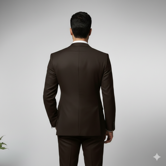 Mark one Chocolate brown suit