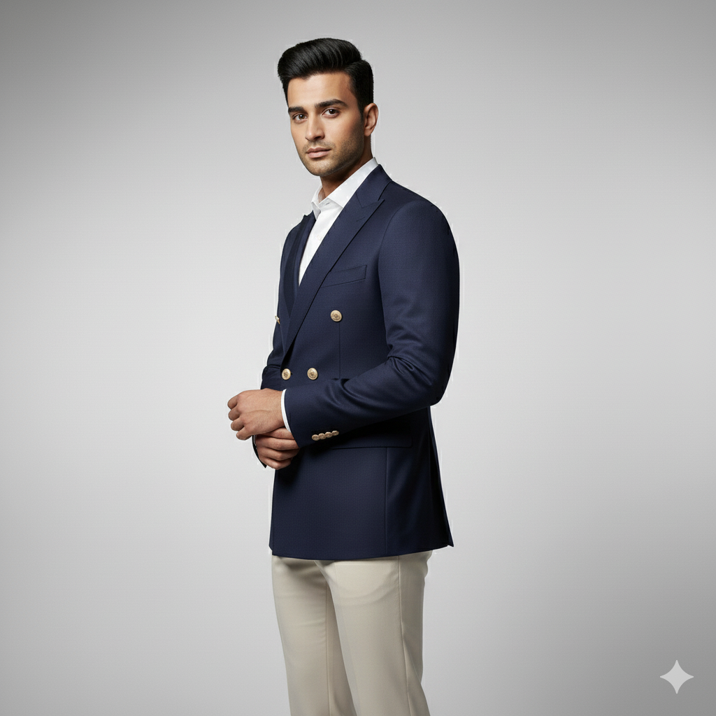 Mark one navy blazer