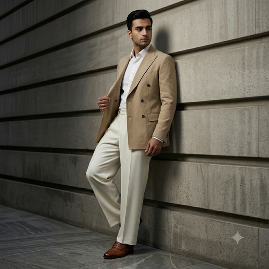 Mark one camel color blazer