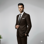 Mark one Chocolate brown suit
