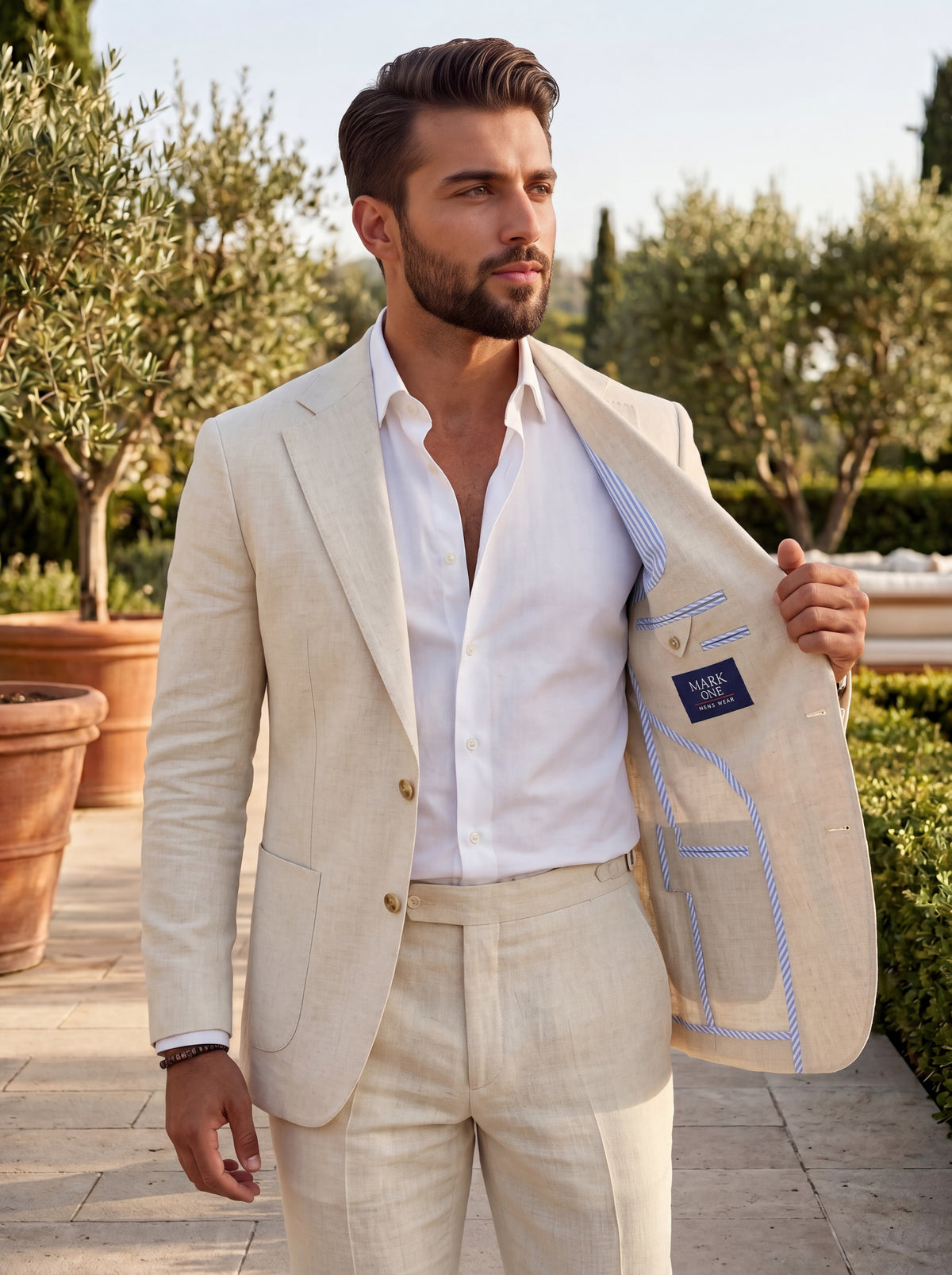 Cream Linen Suit | Lightweight Summer Blazer & Trousers Set