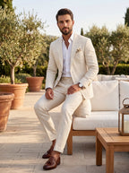 Cream Linen Suit | Lightweight Summer Blazer & Trousers Set