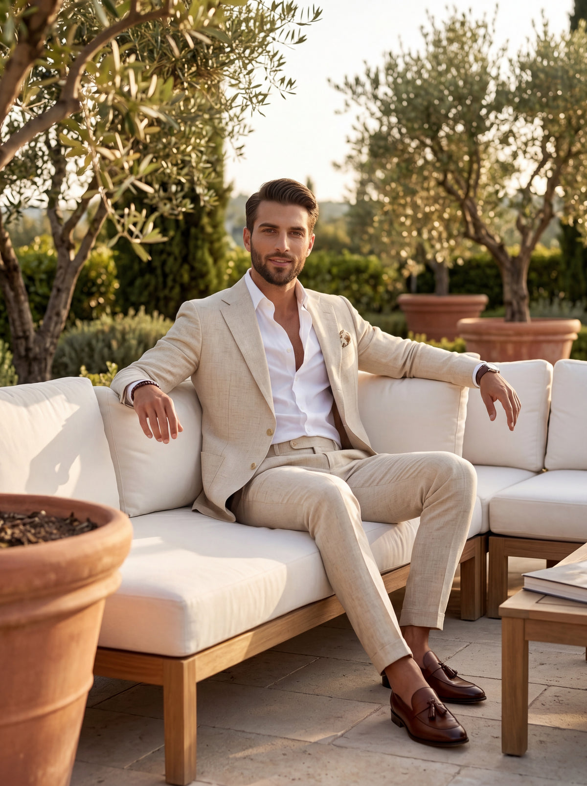 Cream Linen Suit | Lightweight Summer Blazer & Trousers Set