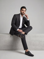 Black Single-Breasted Suit | Tailored Blazer & Trousers with White Shirt | Mark One