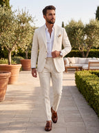 Cream Linen Suit | Lightweight Summer Blazer & Trousers Set