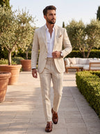 Cream Linen Suit | Lightweight Summer Blazer & Trousers Set