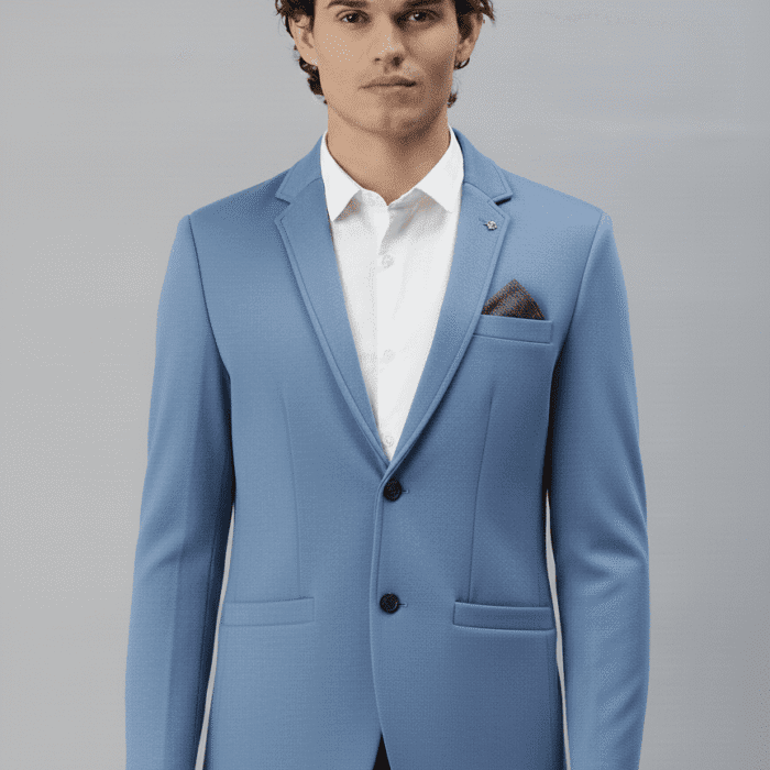 Mark one sky blue woolen blazer