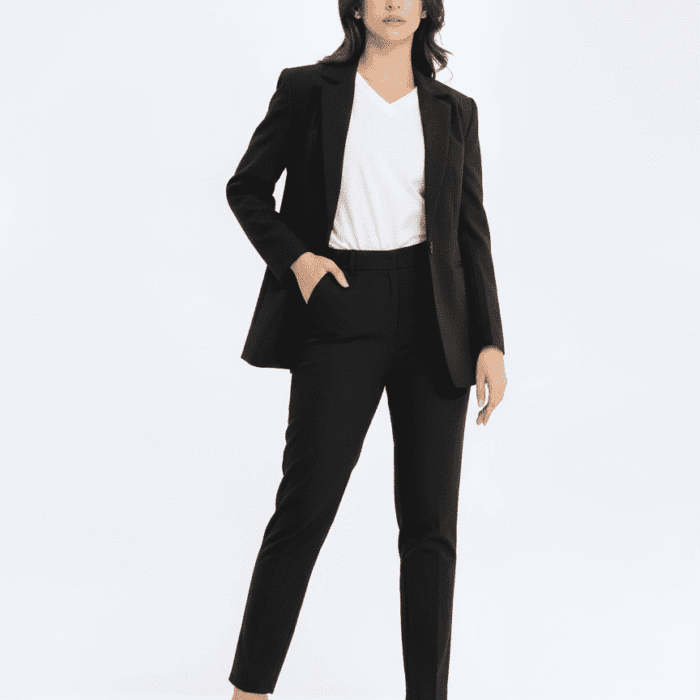 women's black piece suit