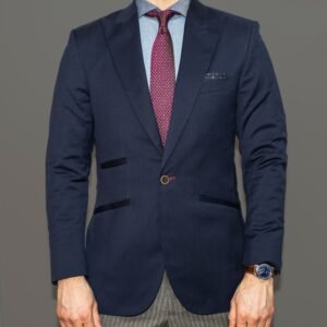 Double Breasted single button Navy blue blazer
