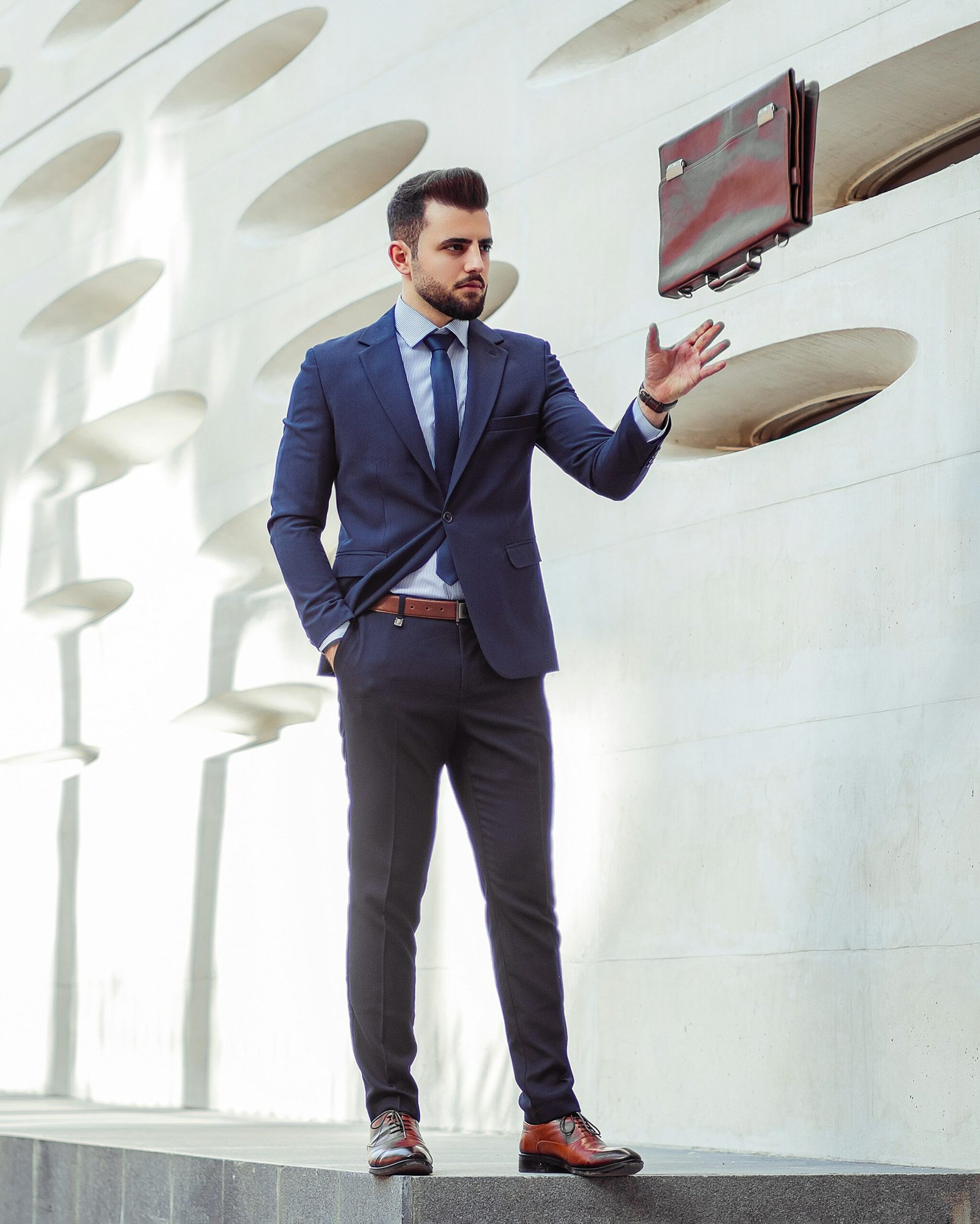 Double Breasted single button Indigo Suit - Image 2
