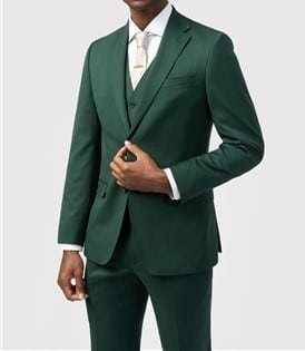 Deep Green Texture Suit - Single Breast Two button - Image 2