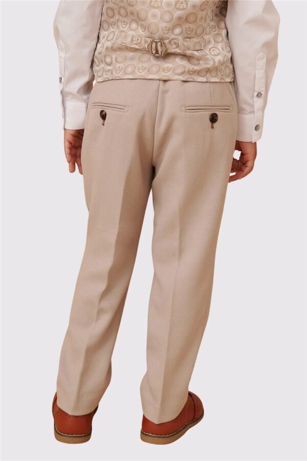 Kid's stone color three piece suit - Image 4