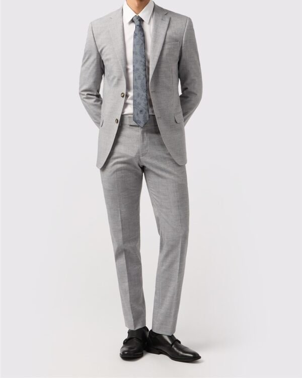 Pale Grey Suit - Single breasted two button - Image 3