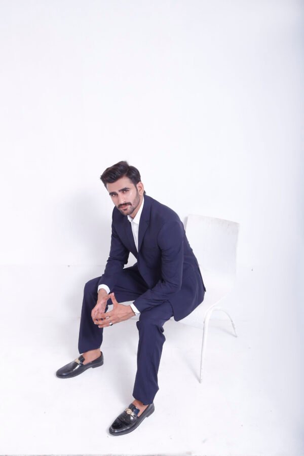 Navy blue suit - Single breast two button - Image 4
